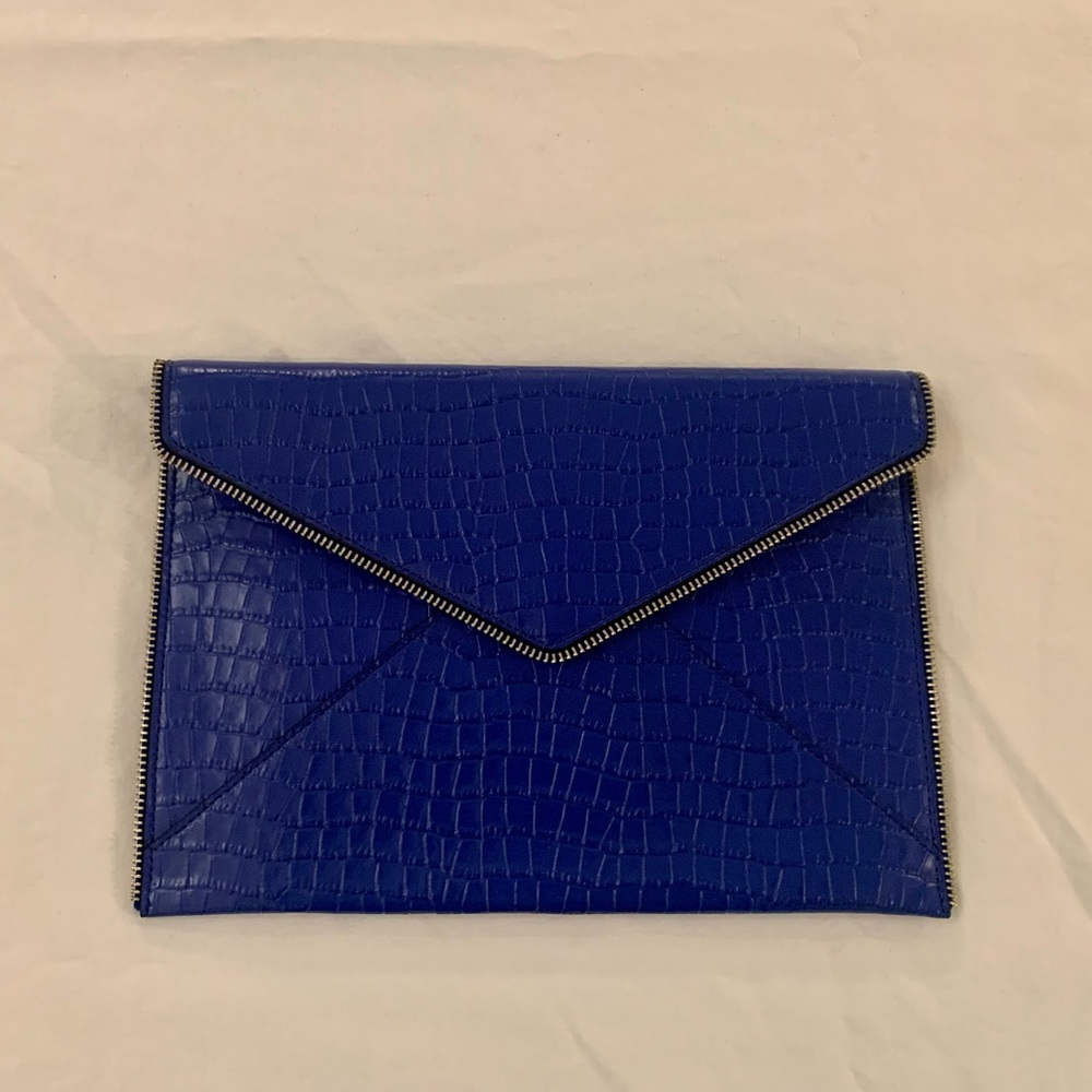 Blue Croc Rebecca Minkoff Leo Envelope Clutch!